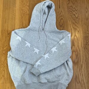 Cozy Gray Hoodie with Star Details
